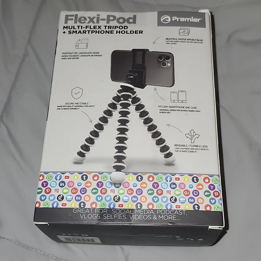 New In Box!!!! Flexi-Pod Multi-Flex Tripod + Smartphone Holder.